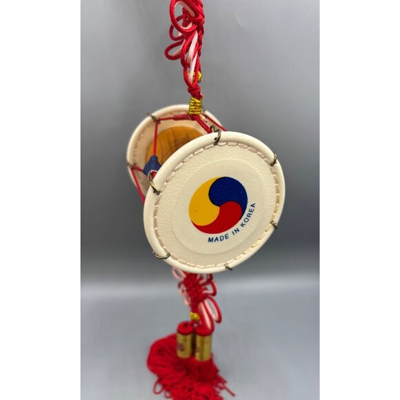 Traditional Korean Percussion Hand Drum Ornament Hanging Decor - Picture 2 of 4